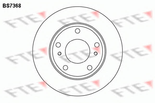 FTE BS7368 Front brake disc ventilated BS7368