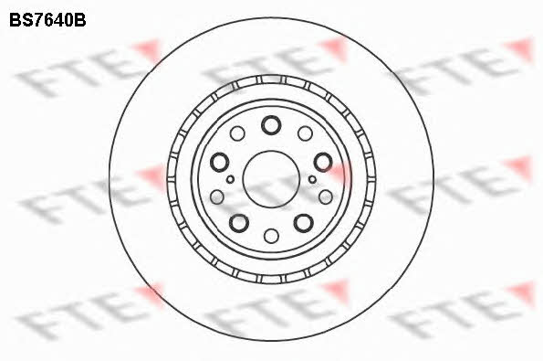 FTE BS7640B Front brake disc ventilated BS7640B
