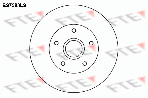 FTE BS7583LS Rear brake disc, non-ventilated BS7583LS