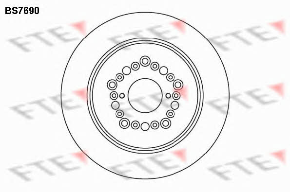 FTE BS7690 Rear ventilated brake disc BS7690