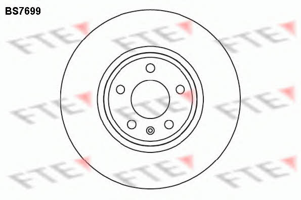 FTE BS7699 Front brake disc ventilated BS7699