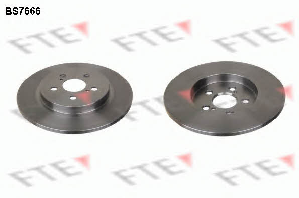 FTE BS7666 Rear brake disc, non-ventilated BS7666