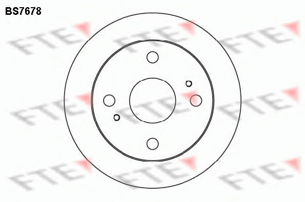 FTE BS7678 Rear brake disc, non-ventilated BS7678