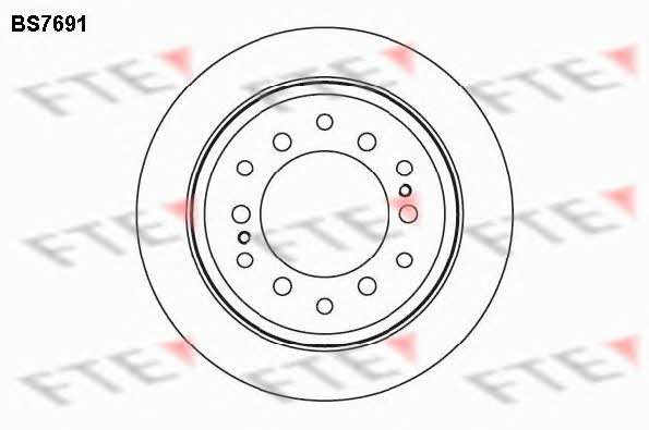 FTE BS7691 Rear ventilated brake disc BS7691