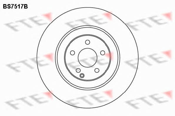 FTE BS7517B Front brake disc ventilated BS7517B