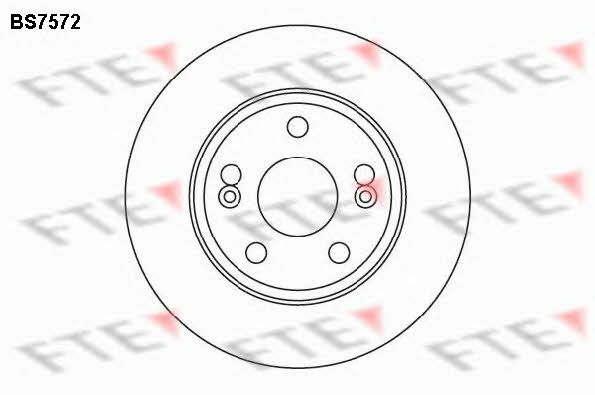FTE BS7572 Rear brake disc, non-ventilated BS7572