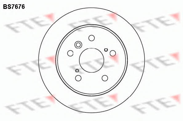 FTE BS7676 Rear brake disc, non-ventilated BS7676
