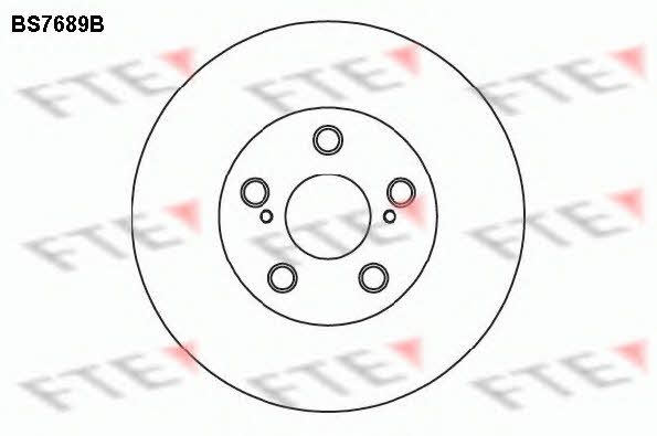 FTE BS7689B Front brake disc ventilated BS7689B