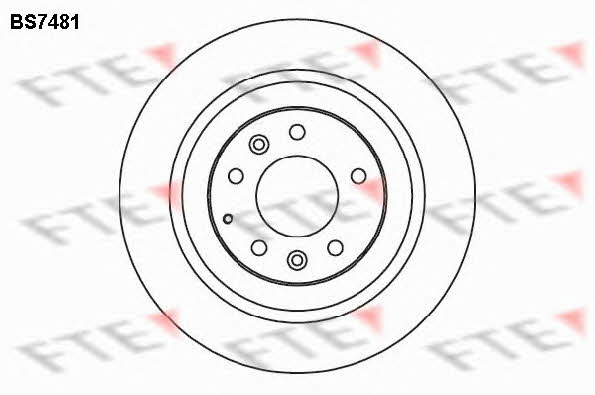 FTE BS7481 Rear brake disc, non-ventilated BS7481