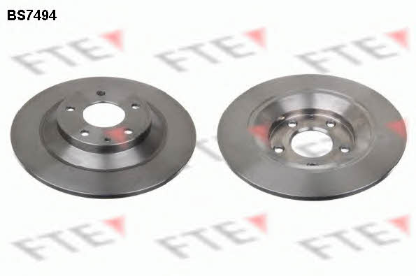 FTE BS7494 Rear brake disc, non-ventilated BS7494