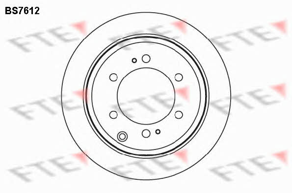 FTE BS7612 Rear ventilated brake disc BS7612