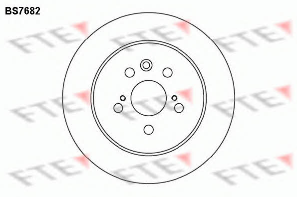 FTE BS7682 Rear brake disc, non-ventilated BS7682