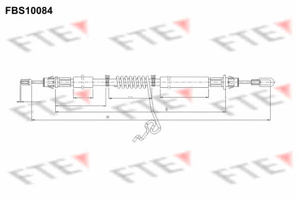 FTE FBS10084 Parking brake cable, right FBS10084