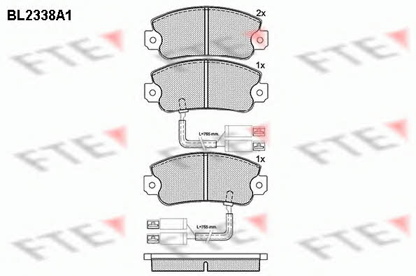 FTE BL2338A1 Brake Pad Set, disc brake BL2338A1