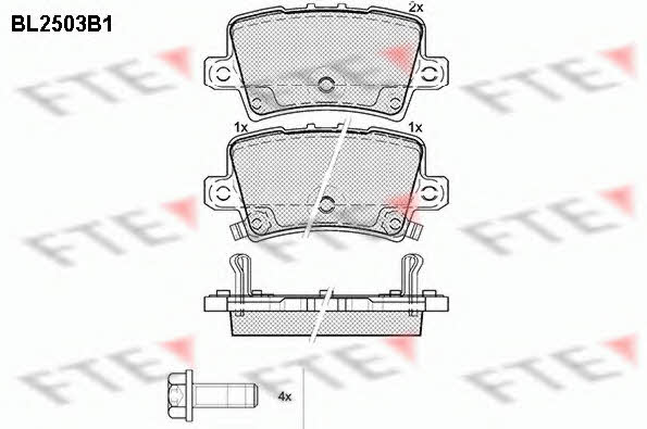 FTE BL2503B1 Brake Pad Set, disc brake BL2503B1