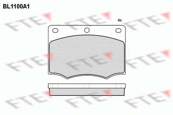 FTE BL1100A1 Brake Pad Set, disc brake BL1100A1