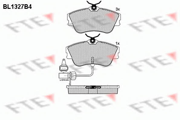 FTE BL1327B4 Brake Pad Set, disc brake BL1327B4