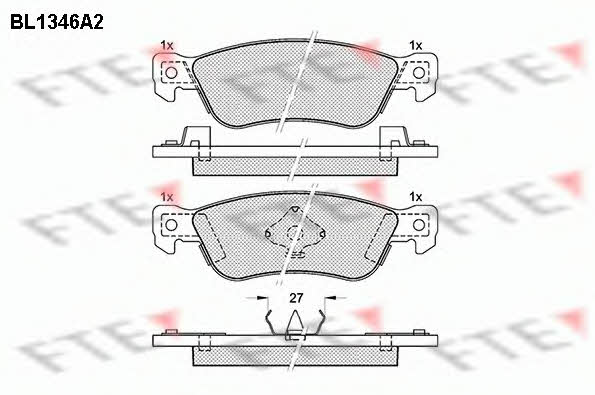 FTE BL1346A2 Brake Pad Set, disc brake BL1346A2