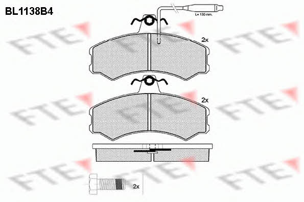 FTE BL1138B4 Brake Pad Set, disc brake BL1138B4