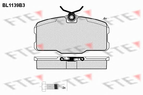 FTE BL1139B3 Brake Pad Set, disc brake BL1139B3