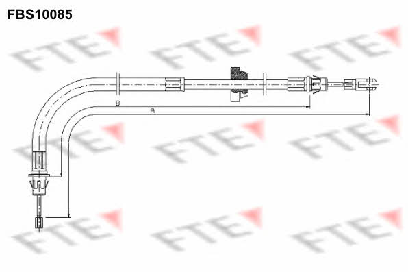 FTE FBS10085 Parking brake cable left FBS10085