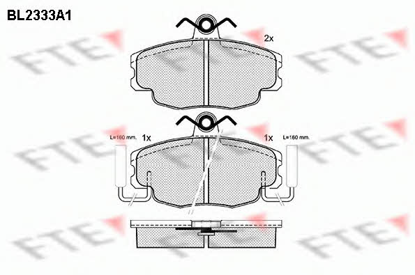 FTE BL2333A1 Brake Pad Set, disc brake BL2333A1