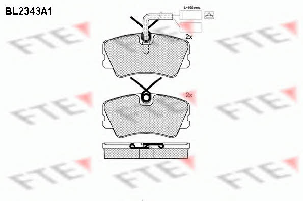 FTE BL2343A1 Brake Pad Set, disc brake BL2343A1