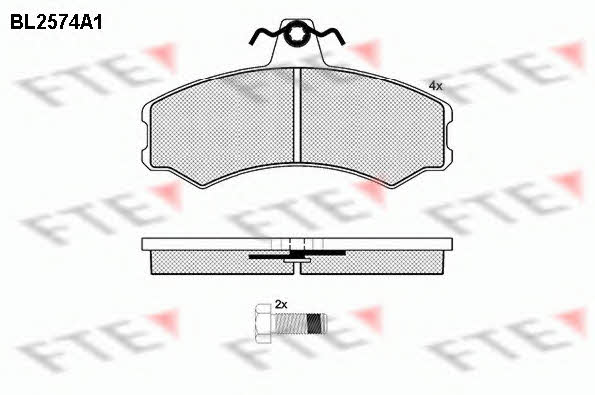 FTE BL2574A1 Brake Pad Set, disc brake BL2574A1