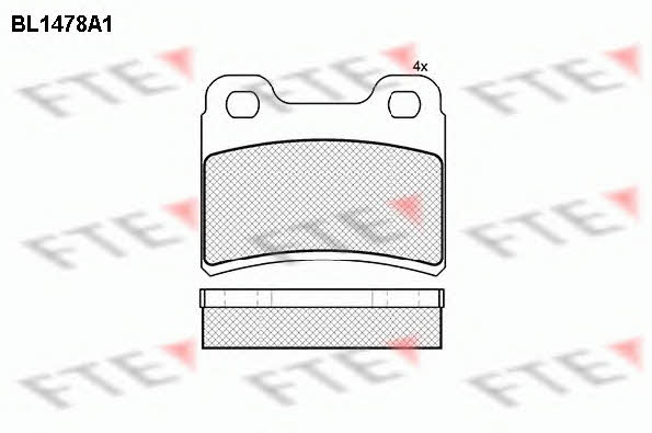 FTE BL1478A1 Brake Pad Set, disc brake BL1478A1