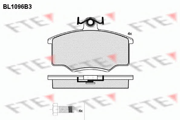 FTE BL1096B3 Brake Pad Set, disc brake BL1096B3