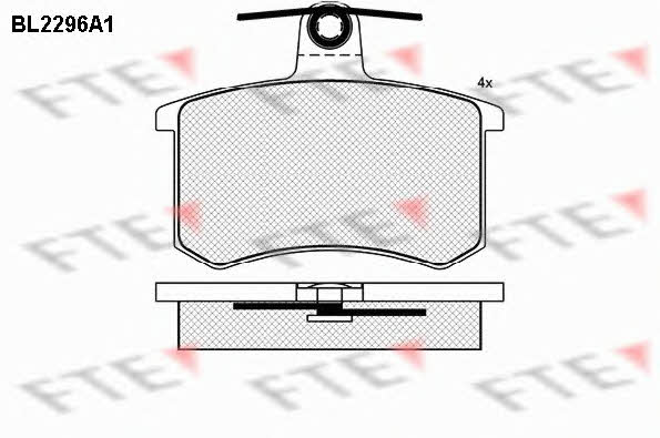 FTE BL2296A1 Brake Pad Set, disc brake BL2296A1