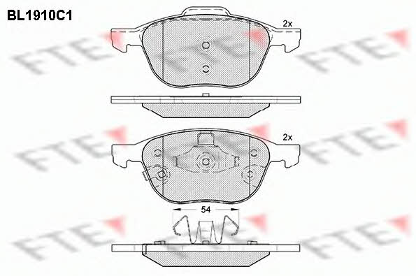 FTE BL1910C1 Brake Pad Set, disc brake BL1910C1