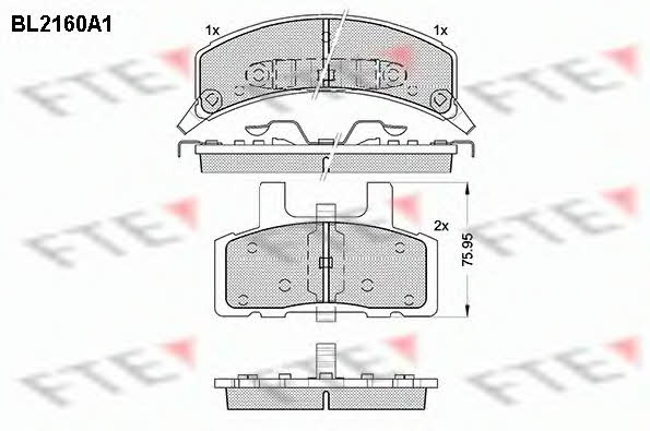 FTE BL2160A1 Brake Pad Set, disc brake BL2160A1