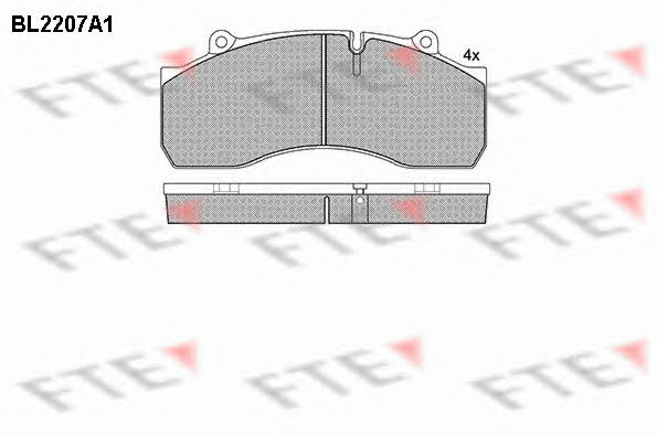 FTE BL2207A1 Brake Pad Set, disc brake BL2207A1
