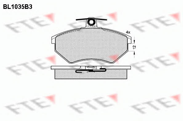 FTE BL1035B3 Brake Pad Set, disc brake BL1035B3