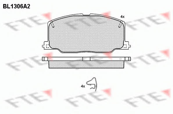 FTE BL1306A2 Brake Pad Set, disc brake BL1306A2