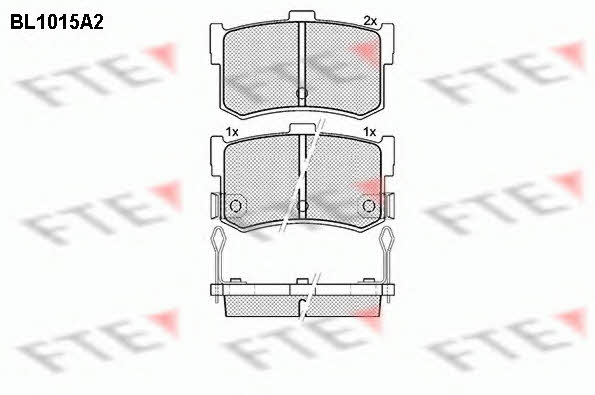 FTE BL1015A2 Brake Pad Set, disc brake BL1015A2