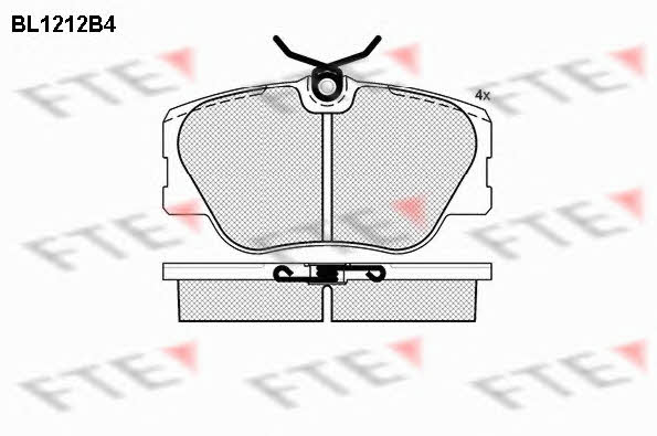 FTE BL1212B4 Brake Pad Set, disc brake BL1212B4