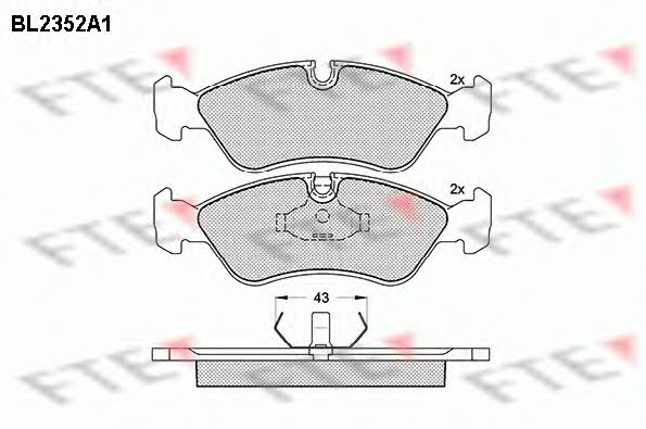 FTE BL2352A1 Brake Pad Set, disc brake BL2352A1