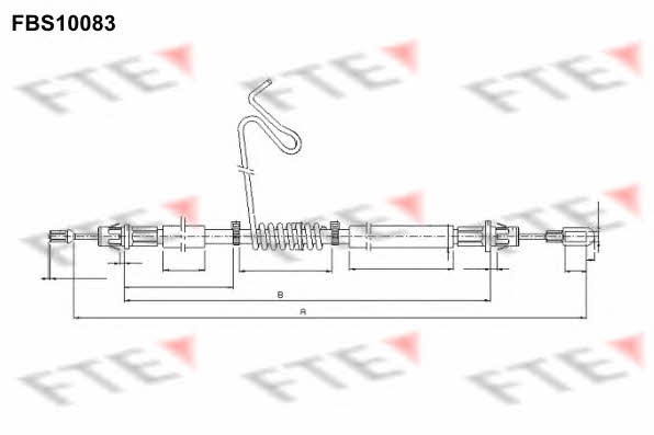 FTE FBS10083 Parking brake cable left FBS10083