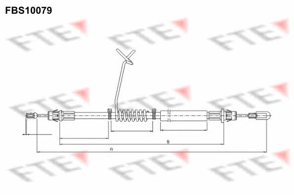 FTE FBS10079 Parking brake cable left FBS10079