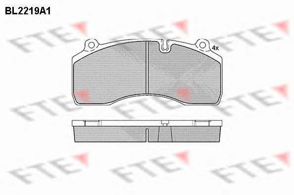FTE BL2219A1 Brake Pad Set, disc brake BL2219A1