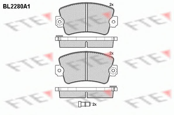 FTE BL2280A1 Brake Pad Set, disc brake BL2280A1