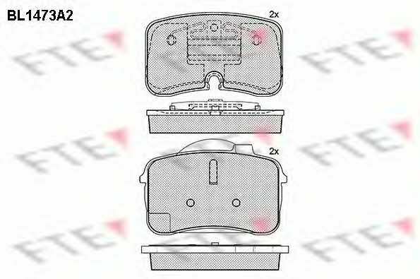 FTE BL1473A2 Brake Pad Set, disc brake BL1473A2