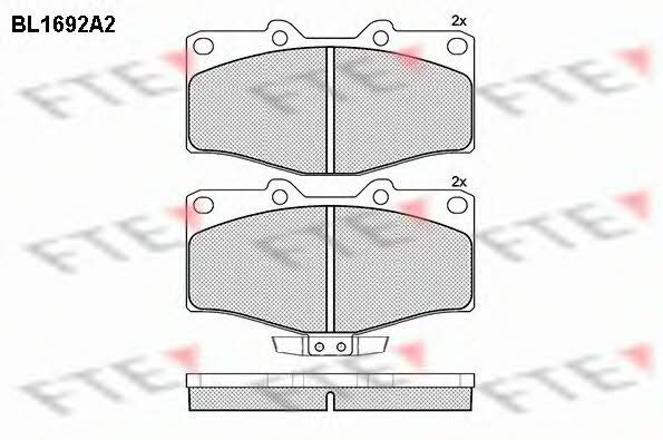 FTE BL1692A2 Brake Pad Set, disc brake BL1692A2