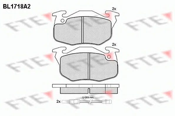 FTE BL1718A2 Brake Pad Set, disc brake BL1718A2