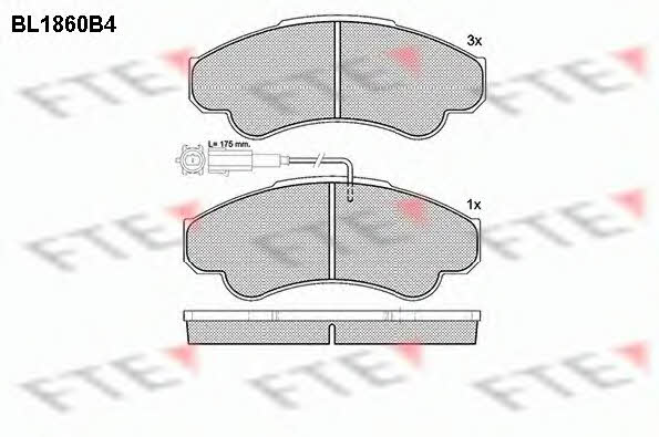 FTE BL1860B4 Brake Pad Set, disc brake BL1860B4