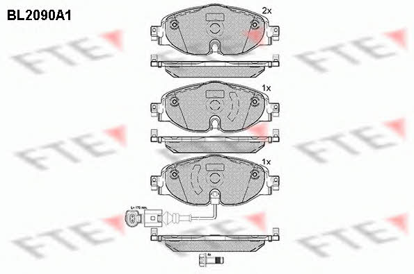 FTE BL2090A1 Brake Pad Set, disc brake BL2090A1