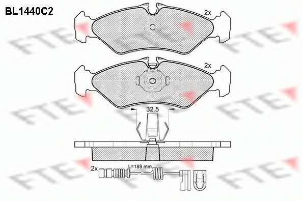 FTE BL1440C2 Brake Pad Set, disc brake BL1440C2