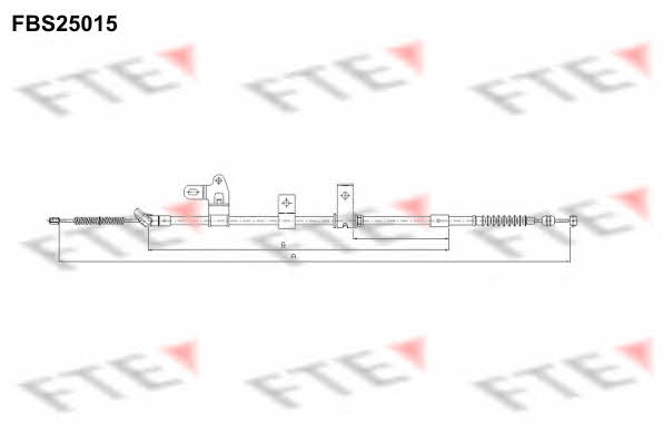 FTE FBS25015 Parking brake cable left FBS25015